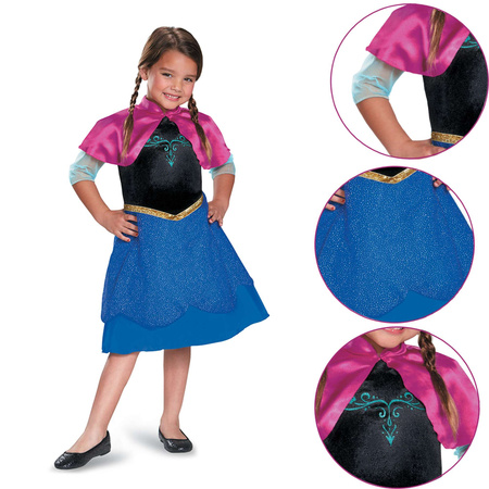 Strój karnawałowy Disney Kraina Lodu Anna Frozen Księżniczka 109-123 cm (5-6 lata)