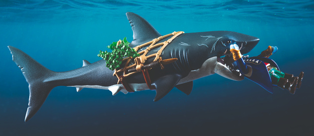 Playmobil Pirates Zestaw Rekin olbrzym z piratem 21 elementów