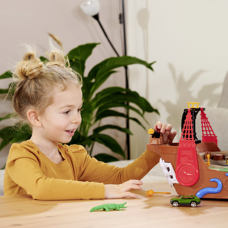 Dickie Statek piracki łódź zabawkowa z torem wyścigowym i efektami świetlnymi /dźwiękowymi