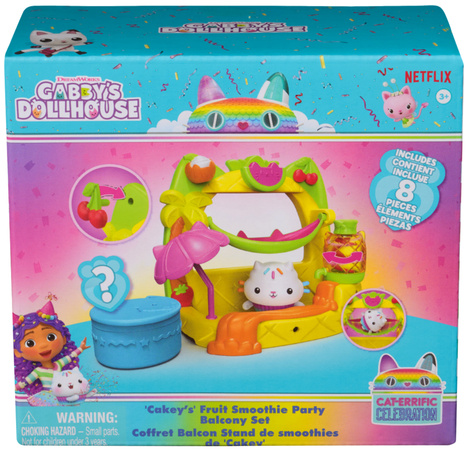 Koci domek Gabi zestaw Balkonik owocowa impreza figurka Łakotka + akcesoria