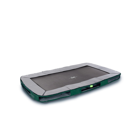 Trampolina ogrodowa naziemna Elegant Premium 214x366 cm zielona