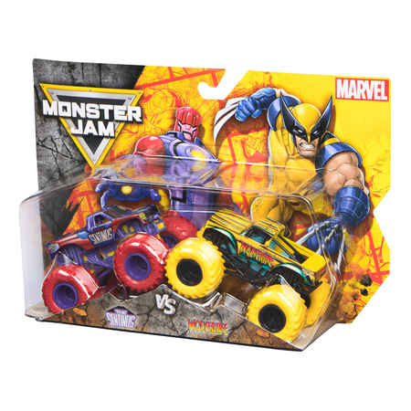 Monster Jam 2 pojazdy Monster Truck 1:64 The Sentinels i Wolverine