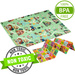 Dwustronna Składana Mata Edukacyjna z pianki XPE Podłogowa Bezpieczna 120x180 polski alfabet wieś