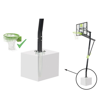 Kosz do gry Koszykówka Regulowany zestaw stojący do wsadów Galaxy 116x77 cm