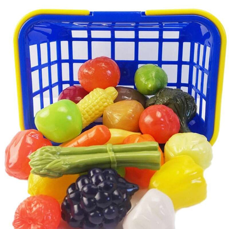 Plastikowe warzywa owoce do kuchni koszyk sklepowy zakupy Casdon