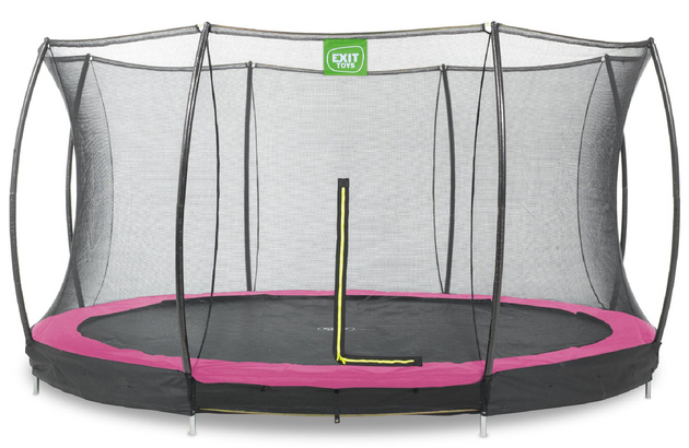 Trampolina ogrodowa z siatką zabezpieczającą Sillhouette 366 cm różowa 