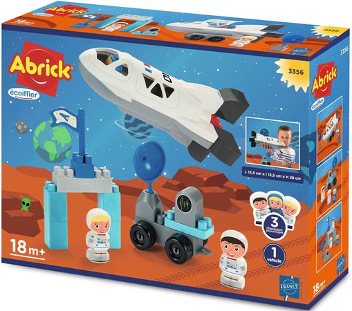 Ecoiffier Abrick Klocki Baza kosmiczna 23 elementy rakieta