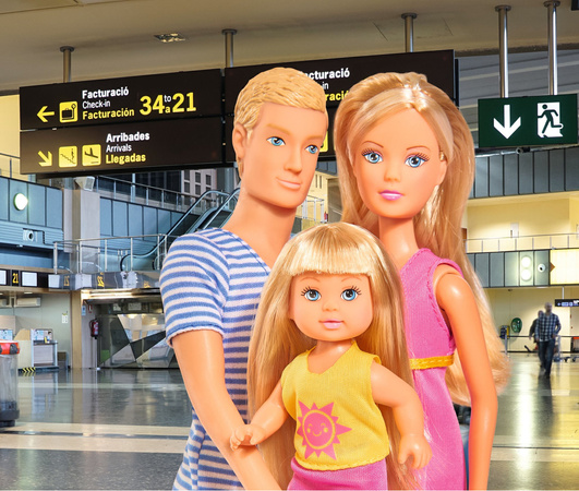 Zestaw szczęśliwa rodzina Lalka Steffi w ciąży Kevin, laleczka Evi, bobas i akcesoria