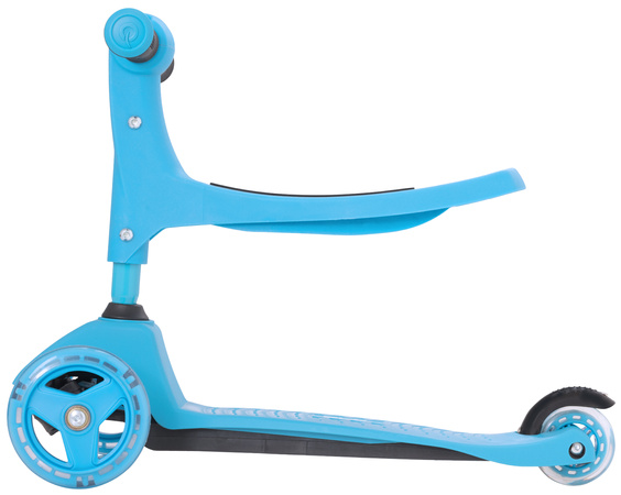 Evo Regulowana Trójkołowa Hulajnoga dla Dzieci 2w1 Jeździk Cruiser z Siedziskiem Jasnoniebieski