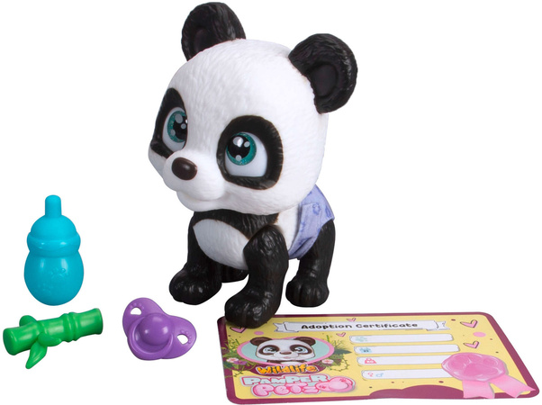 Pamper Petz Panda Interaktywna figurka pije sika + akcesoria Pieluszkowy Gang