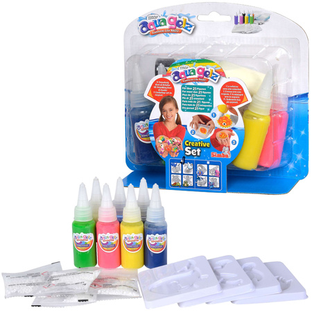 Aqua Gelz Zestaw Kreatywny 7 kolorów żeli + foremki
