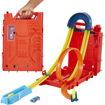 Hot Wheels zestaw Kanister Kaskaderskie Pudełko + samochodzik