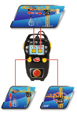 OUTLET Mega Crane Dźwig Żuraw z dźwiękiem zdalnie sterowany 120 cm + pilot WADLIWY
