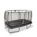 Trampolina ogrodowa z siatką zabezpieczającą na nóżkach Allure Premium 244x427 cm czarna