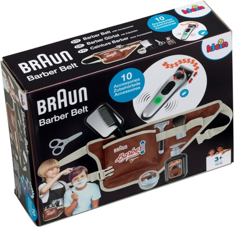 Zestaw Pas Barbera Braun z akcesoriami Mini Salon dla Małych Stylistów 10 akcesoriów