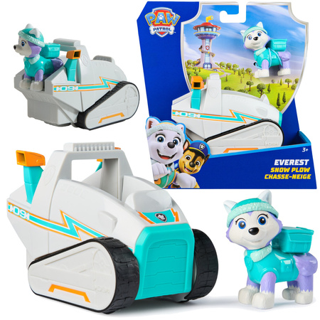 Psi Patrol Everest Skuter Śnieżny Pojazd Snow Plow Z Figurką