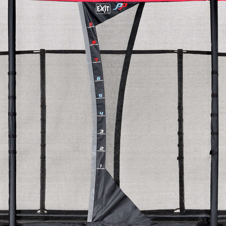 Trampolina ogrodowa z siatką zabezpieczającą i drabiną PeakPro 275 x 458 cm czarna