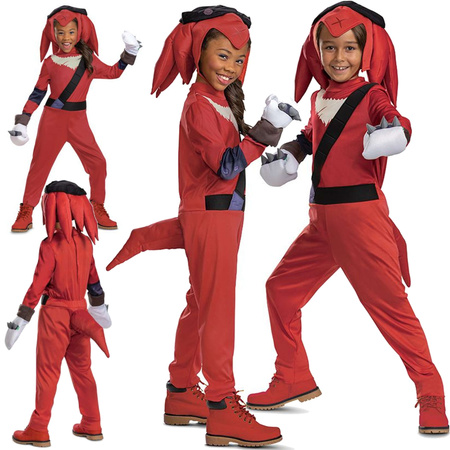 OUTLET Strój karnawałowy Sonic dla chłopca dziewczynki Knuckles Kostium Przebranie 125-135 cm (7-8 lat) WADLIWY
