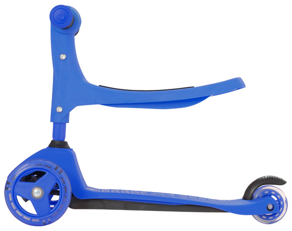 Evo Regulowana Trójkołowa Hulajnoga dla Dzieci 2w1 Jeździk Cruiser z Siedziskiem Niebieski