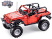 Klocki konstrukcyjne CaDA Duży samochód terenowy zdalnie sterowany 45 cm Czerwony pojazd Auto Adventurer 1941 elementów RC