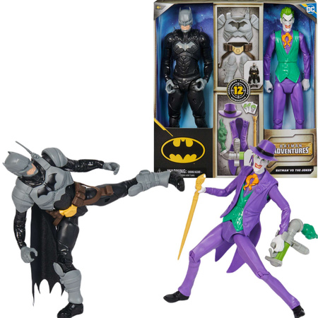 Duży Zestaw 2w1 DC Comics Batman vs Joker figurki 30 cm + akcesoria