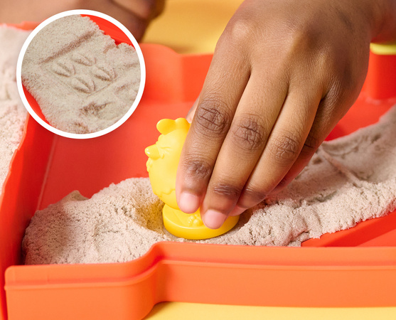 Piasek Kinetyczny Farma Foremki Traktor Walizka Kinetic Sand Zestaw + Akc.