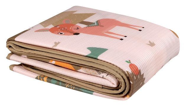 Dwustronna piankowa mata edukacyjna z pianki EPE 150 x 180 cm góry zwierzęta