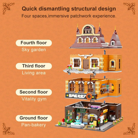 Klocki konstrukcyjne Pantasy Budynek Piekarni 2663 elementów