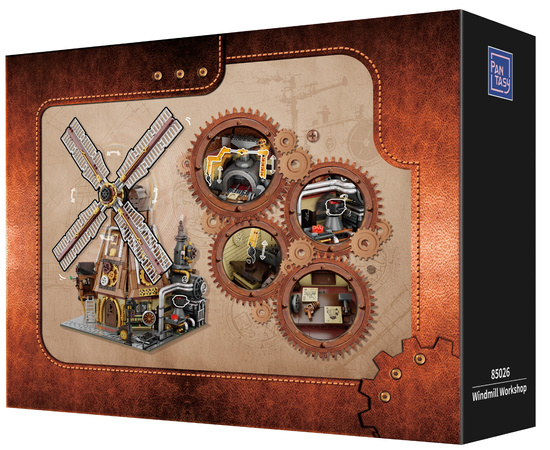 Klocki konstrukcyjne Pantasy Wiatrakowy Warsztat Steampunk Windmill Workshop 2450 elementów