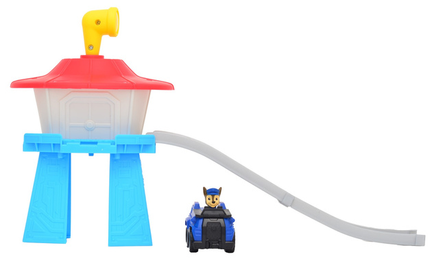 Psi Patrol Mini Wieża baza z torem zjazdowym i pojazdem Chase