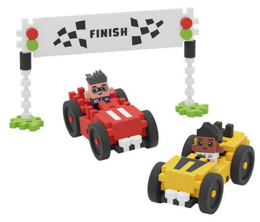 Klocki konstrukcyjne Mini Waffle City Wyścig 80 elementów Marioinex