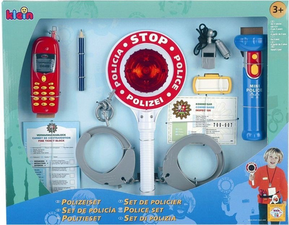 Zestaw małego policjanta z lizakiem Klein