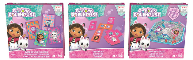 Koci Domek Gabi zestaw gier 3w1 Domino Pop-up Karty Jumbo