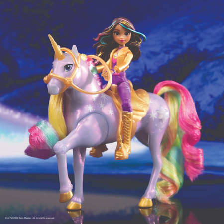 Unicorn Academy Zestaw Figurki Sophia & Wildstar dziewczyna i jednorożec ze światłem+ akcesoria