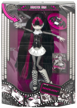 OUTLET Lalka Monster High Draculaura Reel Drama 26 cm + akcesoria USZKODZONE OPAKOWANIE
