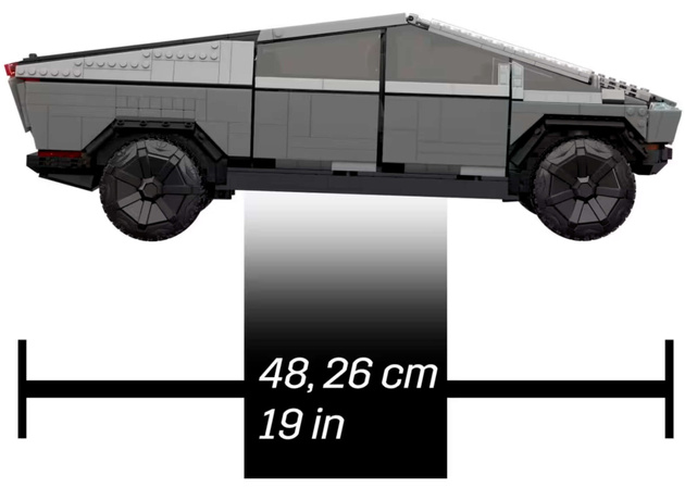 Klocki Mega zestaw duży samochód Tesla Cybertruck 3283 elementy 48 cm