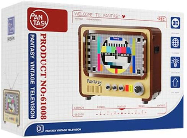 Klocki konstrukcyjne Pantasy Retro Telewizor 1960s 986 elementów