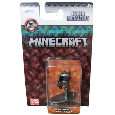 Minecraft metalowa figurka kolekcjonerska Mroczny Szkielet Nano Metalfigs 4 cm Jada