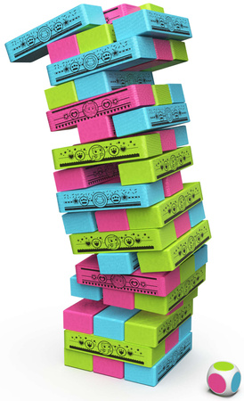 Koci Domek Gabi gra Tańcząca Wieża + zestaw gier 8w1 kółko krzyżyk memory bingo warcaby kolorowy wyścig