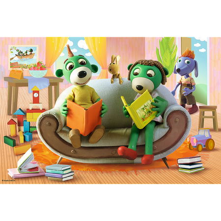 Puzzle 60 Rodzina Treflików wspólne czytanie książek