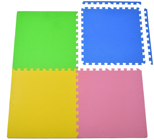 Humbi mata piankowa puzzle piankowe fitness wodoodporne pod basen 16 szt. kolorowa 240 x 240 x 1 cm