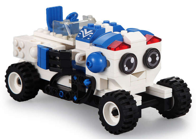 Klocki konstrukcyjne CaDA Robot Bobby 2w1 Pojazd z napędem pull back 195 elementów