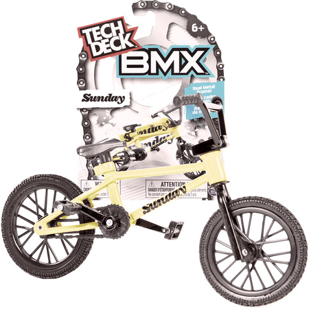 Tech Deck Fingerbike Rower BMX mini Sunday na palce kremowy + naklejki
