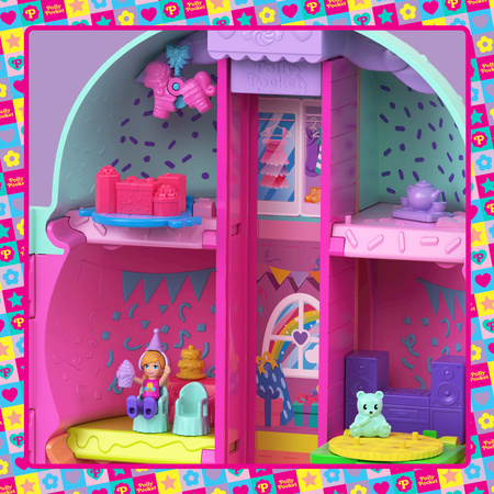 Polly Pocket Domek Lodowy Deser Gelato House zestaw z figurkami i akcesoriami 25+ elementów