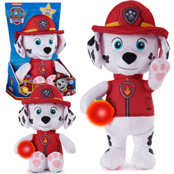 Psi Patrol Marshall maskotka mówiąca z latarką lampka nocna 32 cm