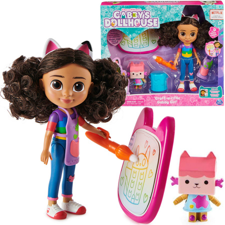 Koci Domek Gabi lalka Gabby 20 cm studio artystyczne i drewniane puzzle 4 układanki