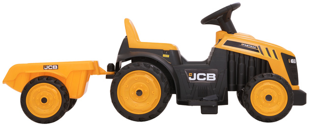 EVO Traktor JCB auto pojazd na akumulator dla dziecka z przyczepą