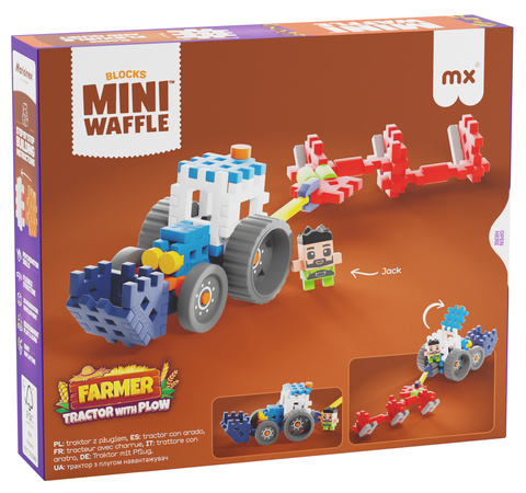 Klocki konstrukcyjne Mini Waffle Farmer Ładowarka czołowa 50 elementów Marioinex