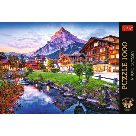 Puzzle 1000 Alpejskie Miasteczko Szwajcaria Trefl