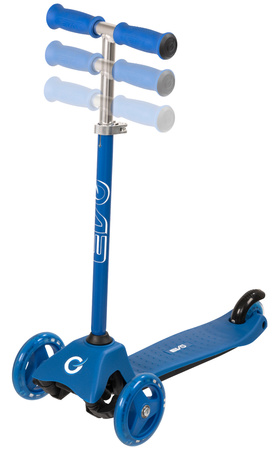 Evo Regulowana Trójkołowa Hulajnoga dla Dzieci 2w1 Jeździk Cruiser z Siedziskiem Niebieski